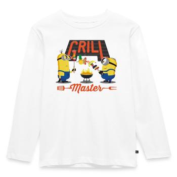 Minions Grill Master - Kids' Premium Longsleeve Shirt - white - Front - AI Model Kid Female (0cm)