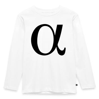 Alpha - Kinder Premium Bio Langarmshirt - Weiß - Vorne - AI Model Kid Female (0cm)