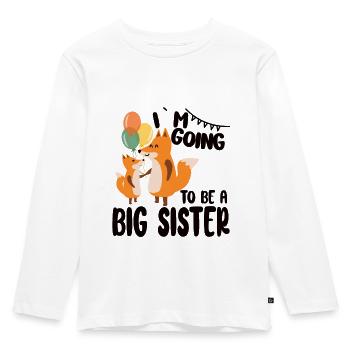 I'm Going Big Sister Sibling Design - Kids' Premium Longsleeve Shirt - white - Front - AI Model Kid Female (0cm)