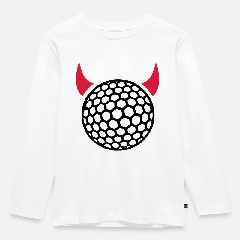 Golf - Kinder Premium Bio Langarmshirt - Weiß