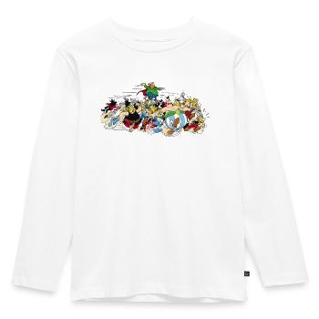 Asterix & Obelix - Attacke - Kinder Premium Bio Langarmshirt - Weiß - Vorne - AI Model Kid Female (0cm)
