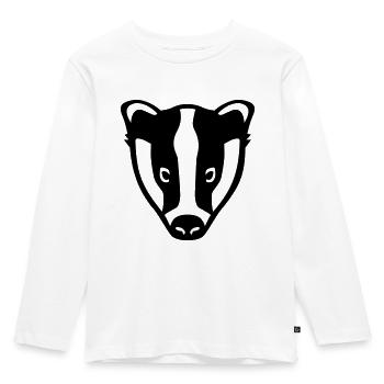 Dachs - Kinder Premium Bio Langarmshirt - Weiß - Vorne - AI Model Kid Female (0cm)