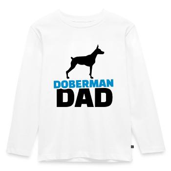 Dobermann - Kinder Premium Bio Langarmshirt - Weiß - Vorne - AI Model Kid Female (0cm)