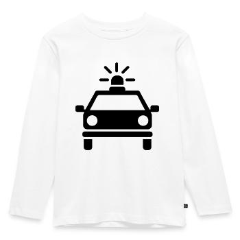 Polizei - Kinder Premium Bio Langarmshirt - Weiß - Vorne - AI Model Kid Female (0cm)