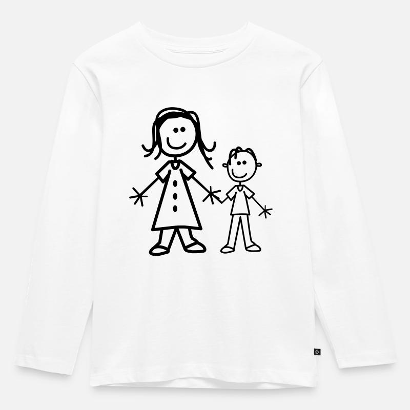 Große Schwester - Kinder Premium Bio Langarmshirt - Weiß
