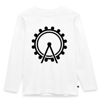 Riesenrad - Kinder Premium Bio Langarmshirt - Weiß - Vorne - AI Model Kid Female (0cm)