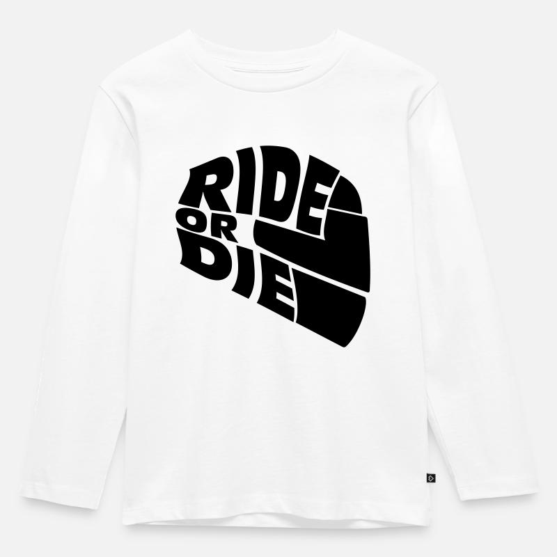 Helm der Loyalität: Reite oder stirb - Kinder Premium Bio Langarmshirt - Weiß