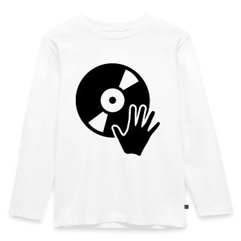 DJ - Kinder Premium Bio Langarmshirt - Weiß - Vorne - AI Model Kid Female (0cm)