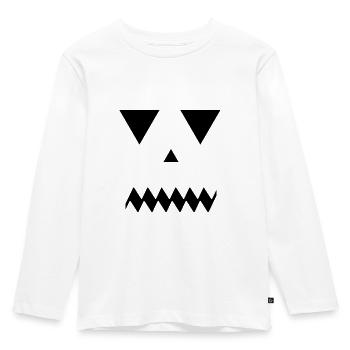 Terrifying pumpkin face - Kids' Premium Longsleeve Shirt - white - Front - AI Model Kid Female (0cm)