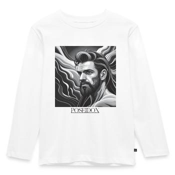 GREEK POSEIDON - Kinder Premium Bio Langarmshirt - Weiß - Vorne - AI Model Kid Female (0cm)