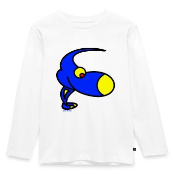 funny dwarf - Kinder Premium Bio Langarmshirt - Weiß - Vorne - AI Model Kid Female (0cm)