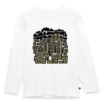 City - Kids' Premium Longsleeve Shirt - white - Front - AI Model Kid Female (0cm)
