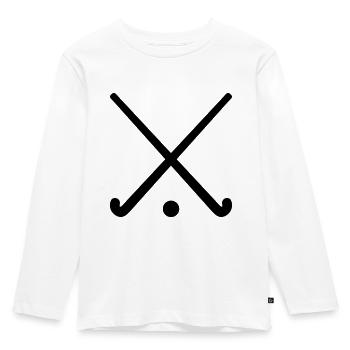 Field hockey - Kids' Premium Longsleeve Shirt - white - Front - AI Model Kid Female (0cm)