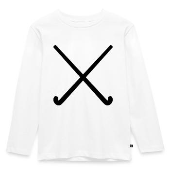 Field hockey - Kids' Premium Longsleeve Shirt - white - Front - AI Model Kid Female (0cm)