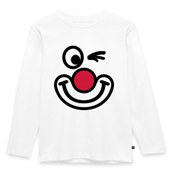 Clown - Kids' Premium Longsleeve Shirt - white - Front - AI Model Kid Female (0cm)