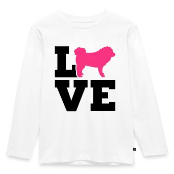 Tibetan Mastiff - Kids' Premium Longsleeve Shirt - white - Front - AI Model Kid Female (0cm)