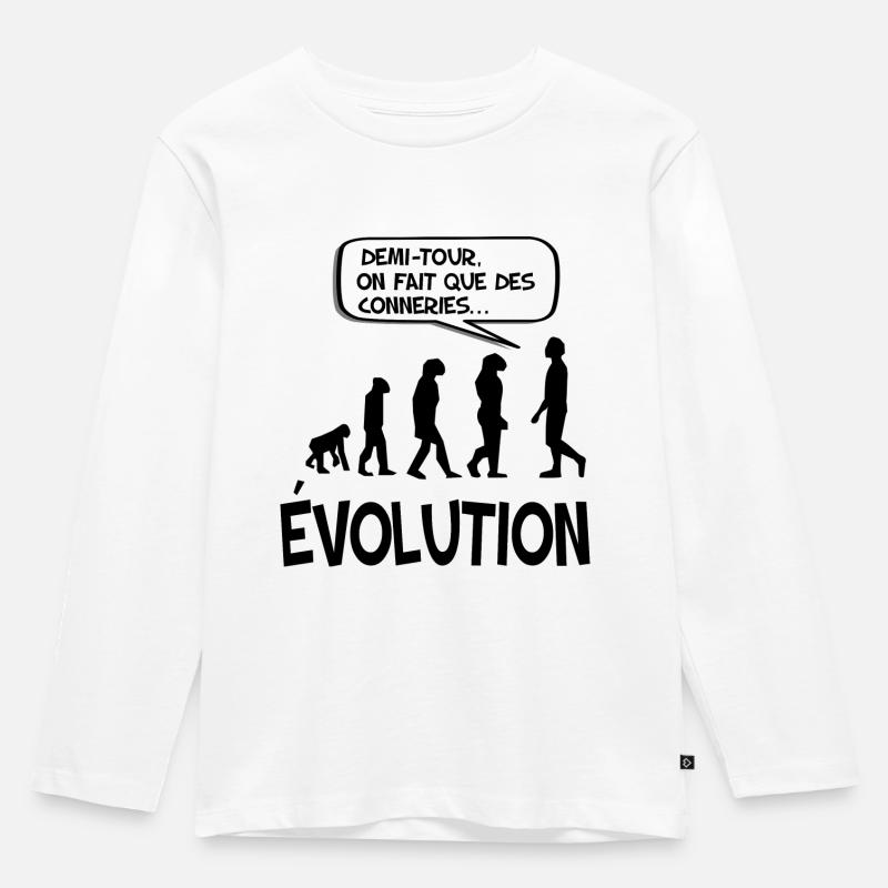 évolution - T-shirt manches longues Premium Enfant - blanc