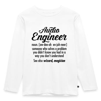 Audio Engineer - Definition - Kids' Premium Longsleeve Shirt - white - Front - AI Model Kid Female (0cm)