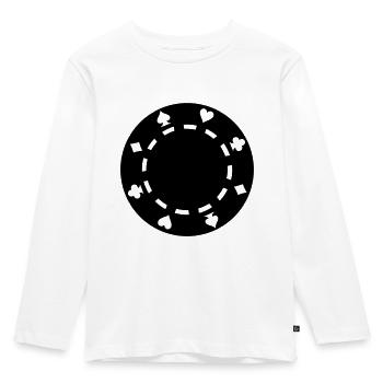 Poker chips - Kids' Premium Longsleeve Shirt - white - Front - AI Model Kid Female (0cm)