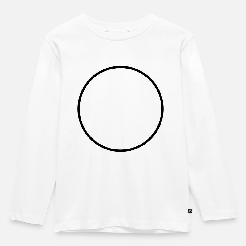 Mathematik Symbol - Kreis - Kinder Premium Bio Langarmshirt - Weiß
