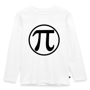 Pi - Kinder Premium Bio Langarmshirt - Weiß - Vorne - AI Model Kid Female (0cm)