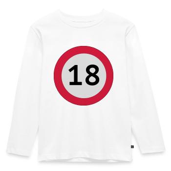 18 geburtstag 18er geburtstag 18.geburtsttag - Kinder Premium Bio Langarmshirt - Weiß - Vorne - AI Model Kid Female (0cm)