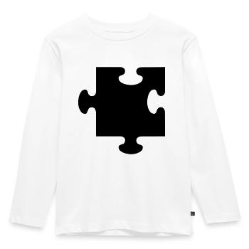Puzzle - Kinder Premium Bio Langarmshirt - Weiß - Vorne - AI Model Kid Female (0cm)