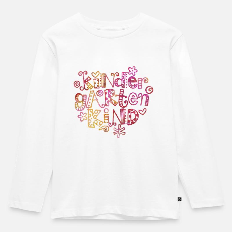 Kindergartenkind - Kinder Premium Bio Langarmshirt - Weiß
