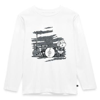 Musikinstrumente - Kinder Premium Bio Langarmshirt - Weiß - Vorne - AI Model Kid Female (0cm)