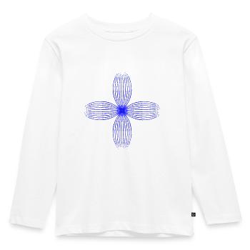 Tribal flower (blue) - Kids' Premium Longsleeve Shirt - white - Front - AI Model Kid Female (0cm)
