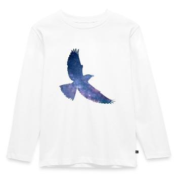 Space Bird - Kinder Premium Bio Langarmshirt - Weiß - Vorne - AI Model Kid Female (0cm)