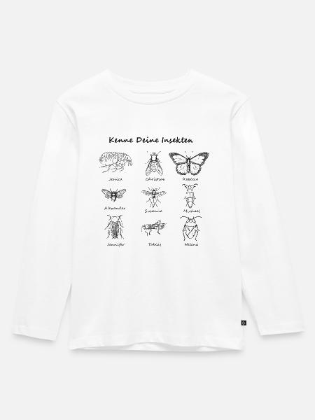 kenne deine insekten - Kinder Premium Bio Langarmshirt - Weiß