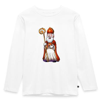 Saint Nicolas - Kids' Premium Longsleeve Shirt - white - Front - AI Model Kid Female (0cm)