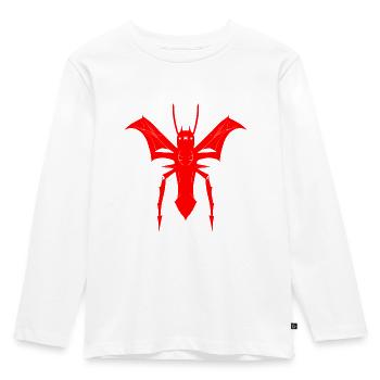 Fliegende Spinne - Kinder Premium Bio Langarmshirt - Weiß - Vorne - AI Model Kid Female (0cm)