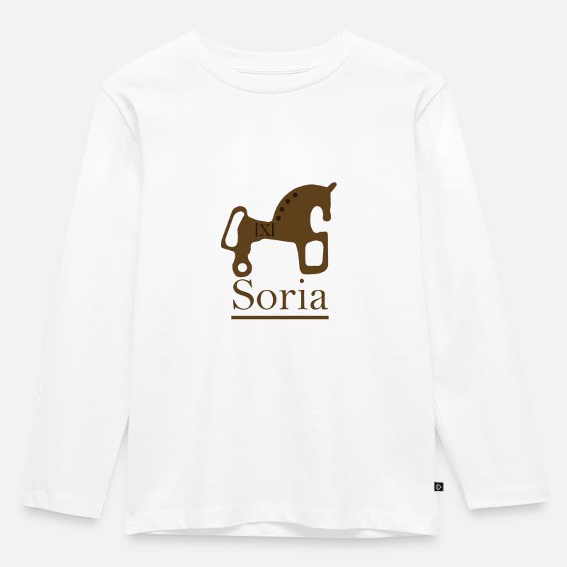 Soria - Kinder Premium Bio Langarmshirt - Weiß