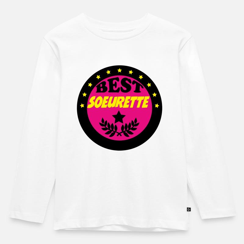 BEST SISTER - Kids' Premium Longsleeve Shirt - white