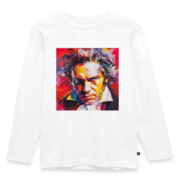Beethoven No.1 - Kinder Premium Bio Langarmshirt - Weiß - Vorne - AI Model Kid Female (0cm)