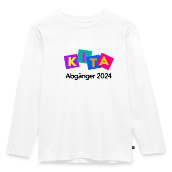 Diplômés en garderie 2024 - T-shirt manches longues Premium Enfant - blanc - Devant - AI Model Kid Female (0cm)