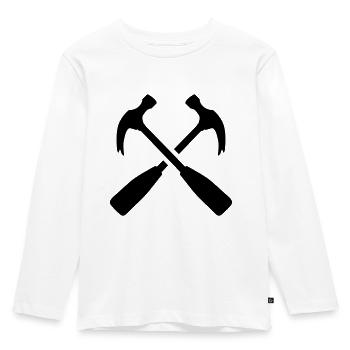 Hammer - Kinder Premium Bio Langarmshirt - Weiß - Vorne - AI Model Kid Female (0cm)