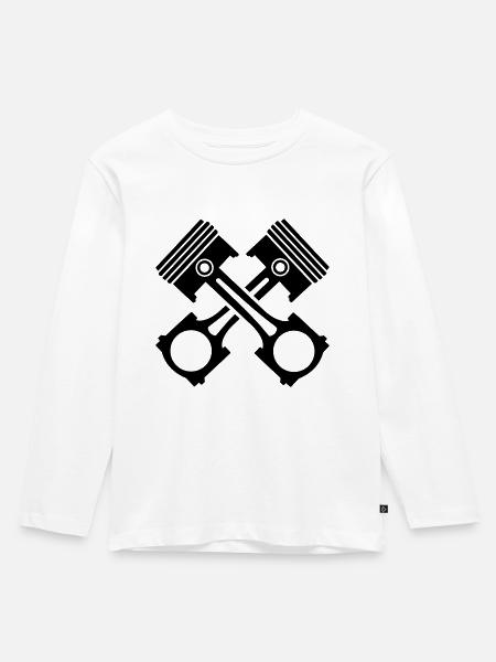 Kolben - Kinder Premium Bio Langarmshirt - Weiß