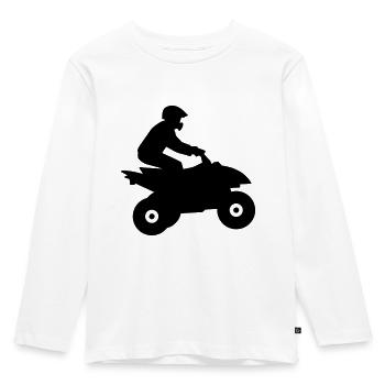Quad - Kinder Premium Bio Langarmshirt - Weiß - Vorne - AI Model Kid Female (0cm)