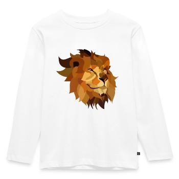 Löwe - Kinder Premium Bio Langarmshirt - Weiß - Vorne - AI Model Kid Female (0cm)