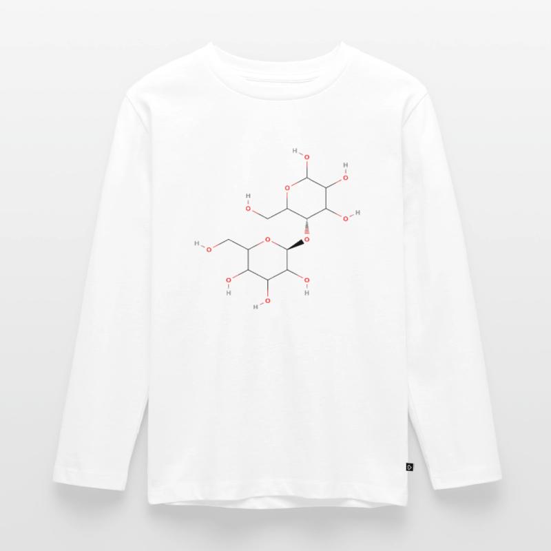 Molécule de cellulose - Formule structurale colorée T-shirt manches longues Premium Enfant