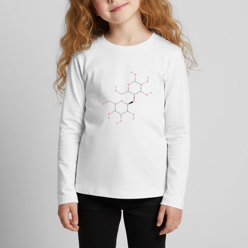 Molécule de cellulose - Formule structurale colorée T-shirt manches longues Premium Enfant