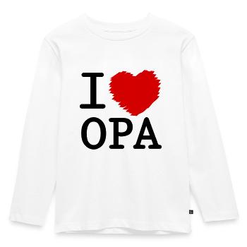 J'aime le grand-papa - T-shirt manches longues Premium Enfant - blanc - Devant - AI Model Kid Female (0cm)