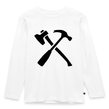 Tools - Kids' Premium Longsleeve Shirt - white - Front - AI Model Kid Female (0cm)