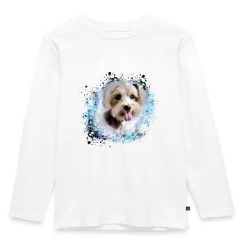 Havaneser,Bolognais,Maltais,chien,graffitis,peintres - T-shirt manches longues Premium Enfant - blanc - Devant - AI Model Kid Female (0cm)
