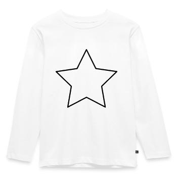 Stern // Weihnachten // Advent // Zierde - Kinder Premium Bio Langarmshirt - Weiß - Vorne - AI Model Kid Female (0cm)