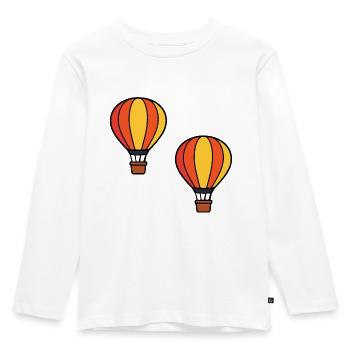 Ballon - T-shirt manches longues Premium Enfant - blanc - Devant - AI Model Kid Female (0cm)
