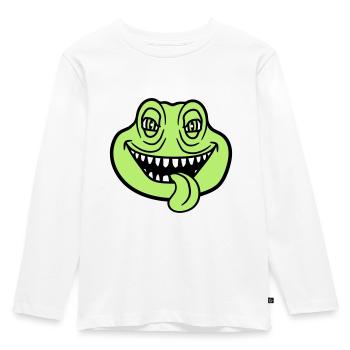 visage tête monstre boese serpent dangereux la - T-shirt manches longues Premium Enfant - blanc - Devant - AI Model Kid Female (0cm)